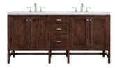 72" Addison Double Sink Bathroom Vanity, Mid Century Acacia