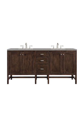 72" Addison Double Sink Bathroom Vanity, Mid Century Acacia