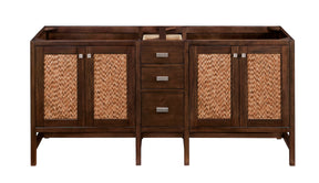 72" Addison Double Sink Bathroom Vanity, Mid Century Acacia