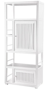 30" Athens Bookcase Linen Cabinet, Glossy White