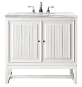 30" Athens Single Sink Bathroom Vanity, Glossy White