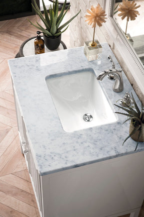 30" Athens Single Sink Bathroom Vanity, Glossy White