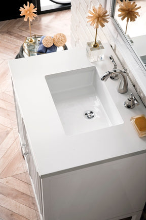 30" Athens Single Sink Bathroom Vanity, Glossy White