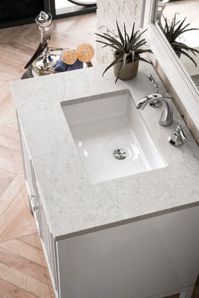 30" Athens Single Sink Bathroom Vanity, Glossy White