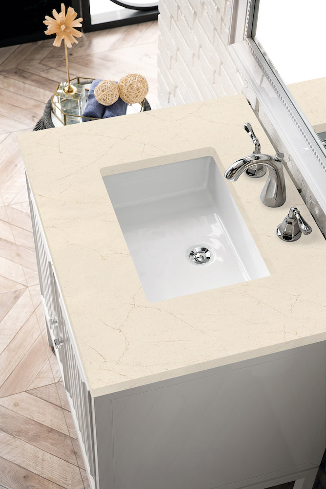 30" Athens Single Sink Bathroom Vanity, Glossy White