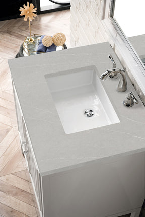 30" Athens Single Sink Bathroom Vanity, Glossy White