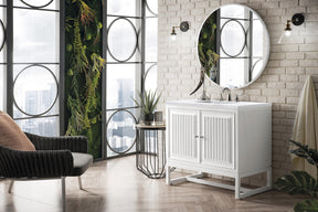 36" Athens Single Sink Bathroom Vanity, Glossy White