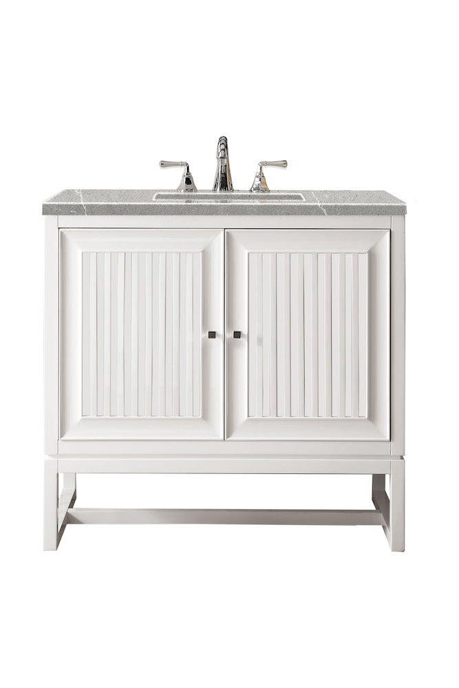 36" Athens Single Sink Bathroom Vanity, Glossy White