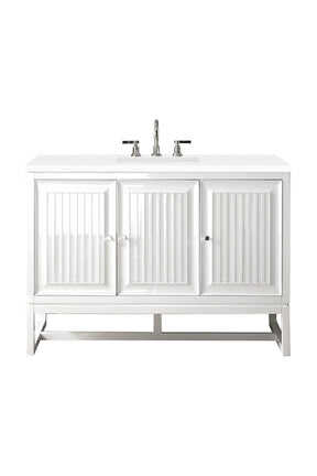48" Athens Single Sink Bathroom Vanity, Glossy White