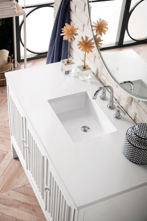 48" Athens Single Sink Bathroom Vanity, Glossy White
