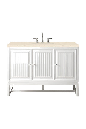 48" Athens Single Sink Bathroom Vanity, Glossy White