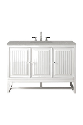 48" Athens Single Sink Bathroom Vanity, Glossy White