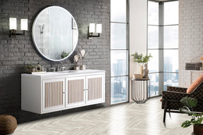 60" Athens Single Sink Bathroom Vanity, Glossy White