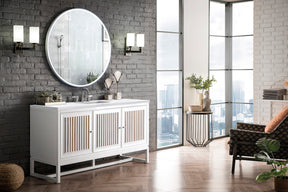 60" Athens Single Sink Bathroom Vanity, Glossy White