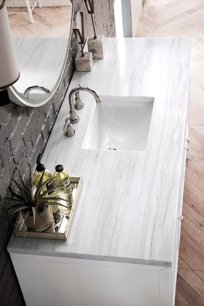 60" Athens Single Sink Bathroom Vanity, Glossy White