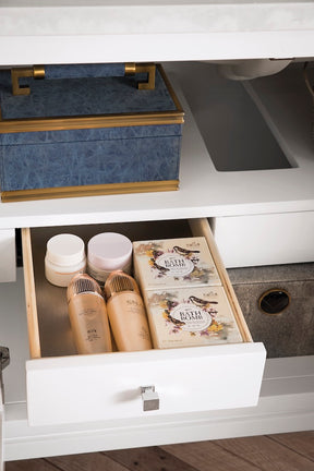 72" Athens Double Sink Bathroom Vanity, Glossy White
