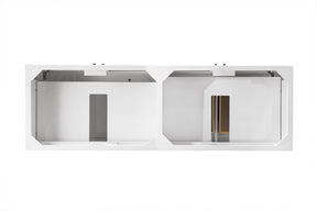 72" Athens Double Sink Bathroom Vanity, Glossy White