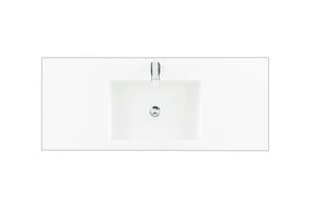 48" Columbia Single Sink Bathroom Vanity, Ash Gray w/ Matte Black